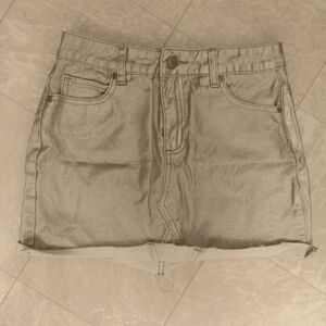 Forever  21/Small/Metallic Silver Miniskirt.